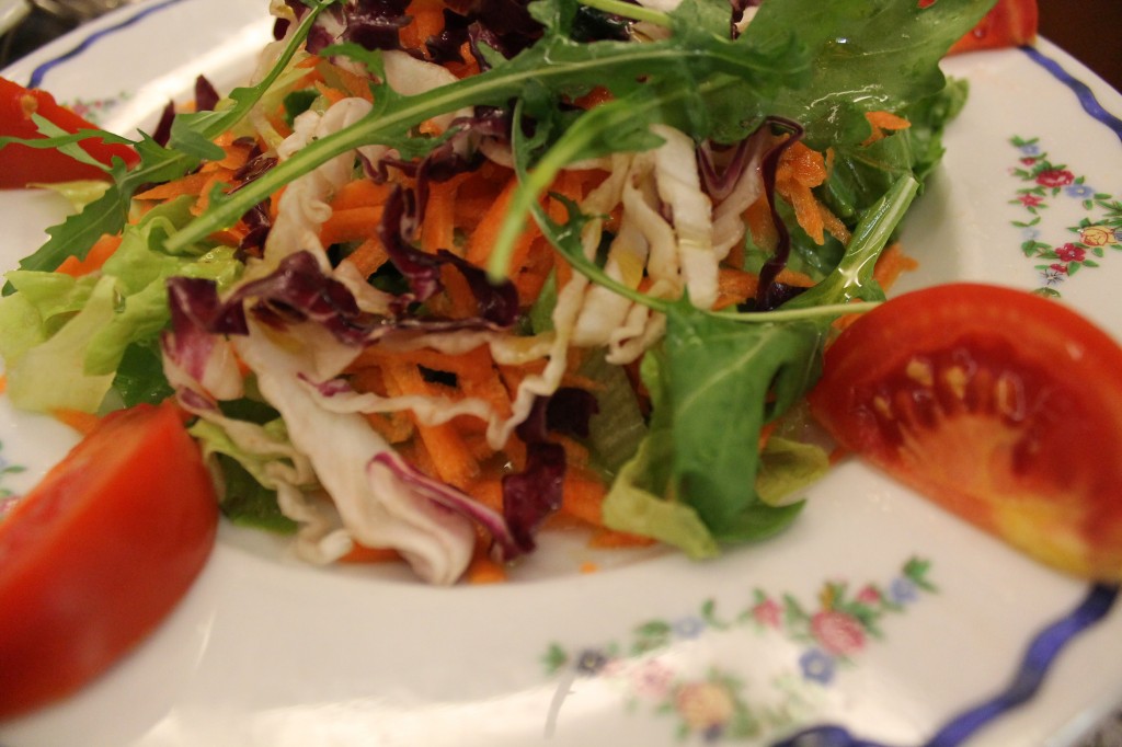 Frisk og lækker salat hos Le Tavernelle