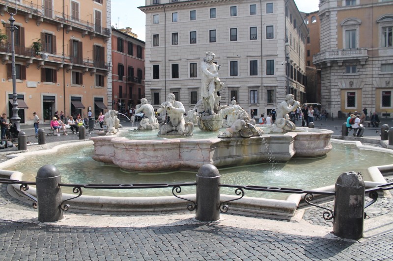 Fontana del Moro på Piazza Navona i Rom