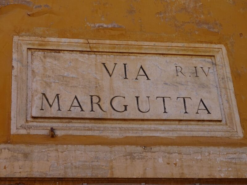 Via Margutta ved Den Spanske Trappe i Rom