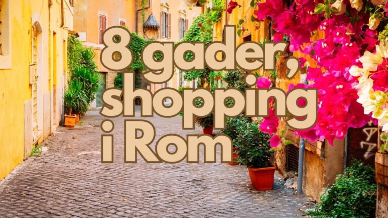 8 skønne shoppegader i Rom