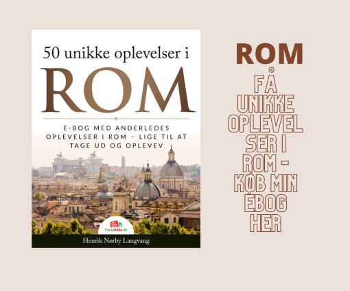 E-bog (108 A4-sider) med 50 unikke oplevelser i Rom