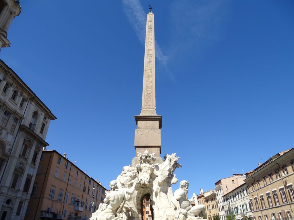 Obelisken på Piazza Navona i Rom