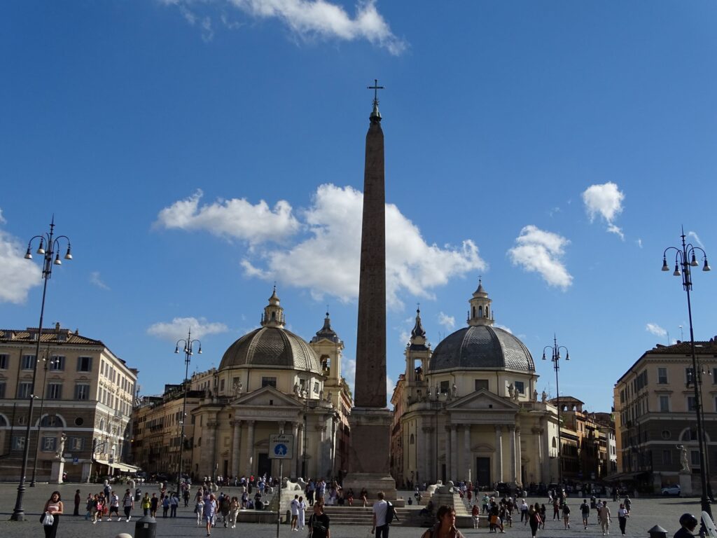 Obelisken på Piazza del Popolo i Rom