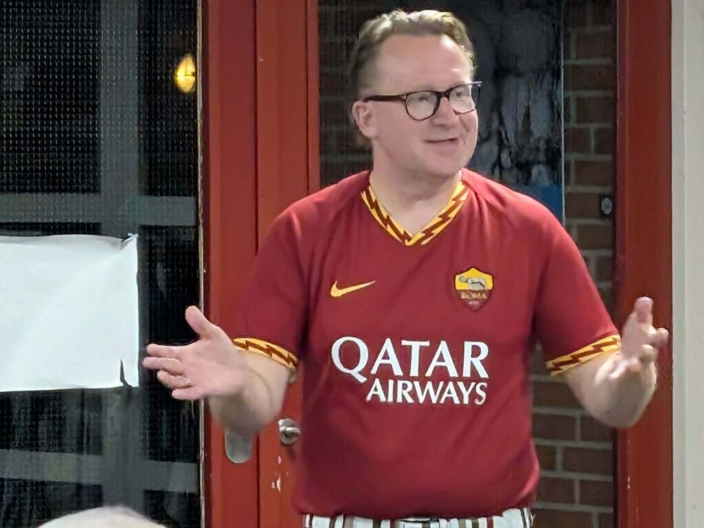 Publikum til foredrag om Den Evige Stad