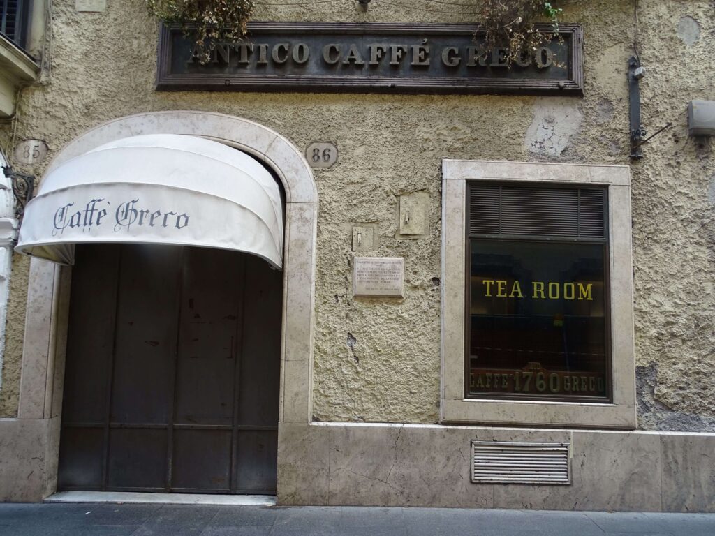 Antico Caffè Greco i Rom lukket